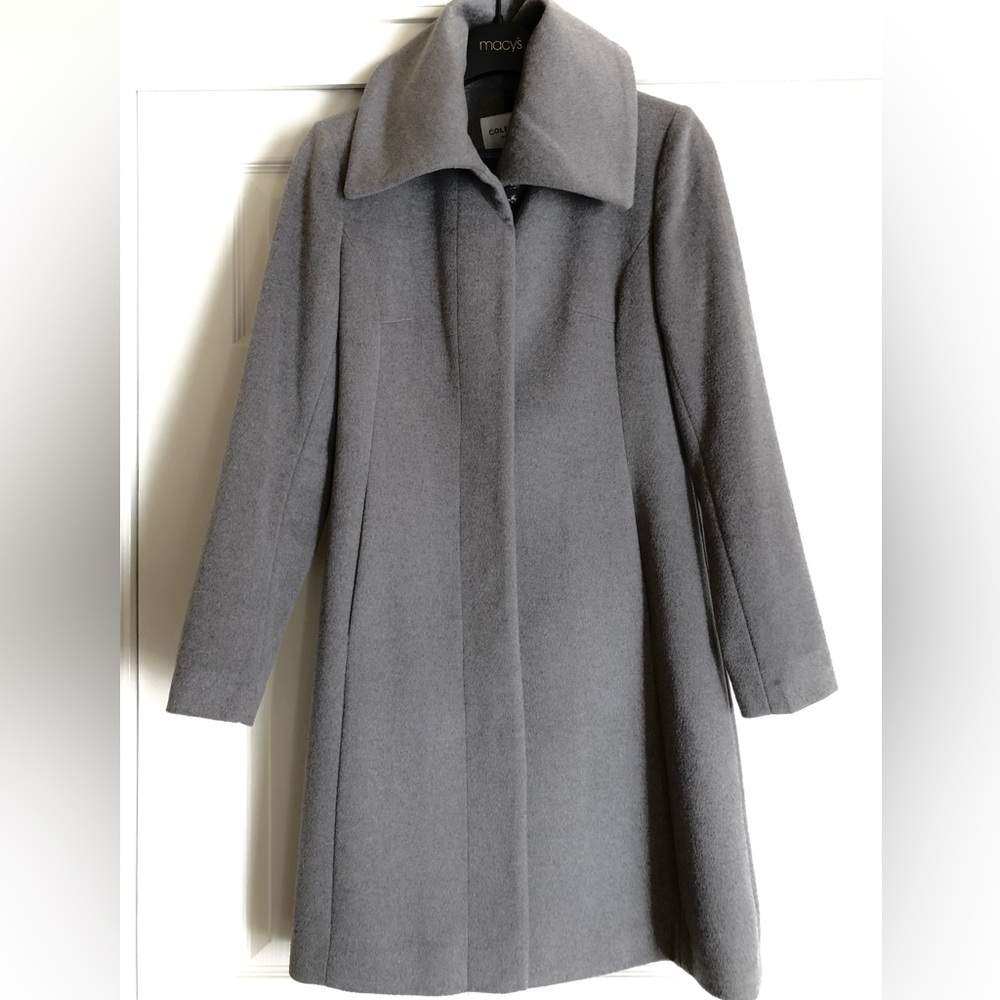 (SOLD) Cole Haan Wool Blend Gray Long Coat